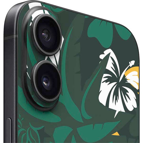 NFL Green Bay Packers Tropical Print iPhone 16 Plus Skin